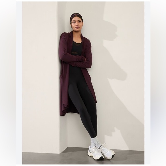 Pranayama Athleta Long Wrap Sweatshirt Cardigan | Medium | NWOT - Picture 6 of 10